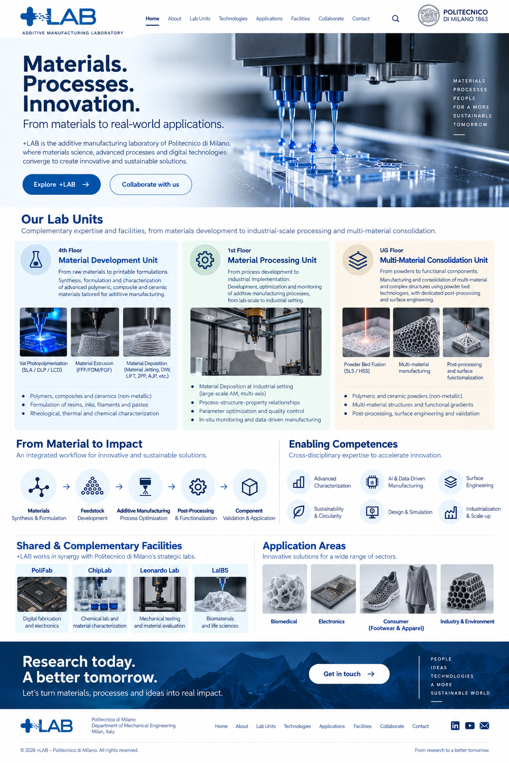 +LAB - Materials, Processes and Innovation landing page